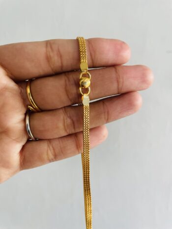 3 line box anklet